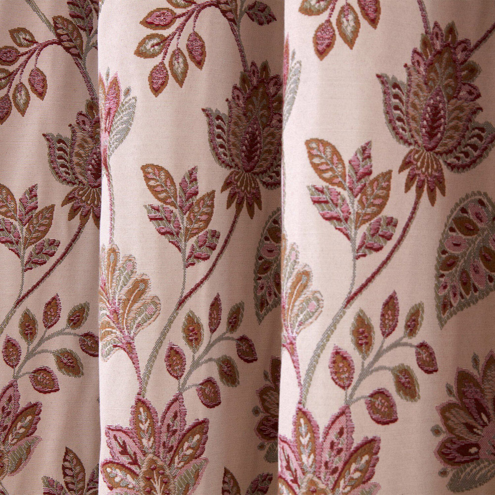 Regency Floral Jacquard Curtain Pink 229cm Image 2