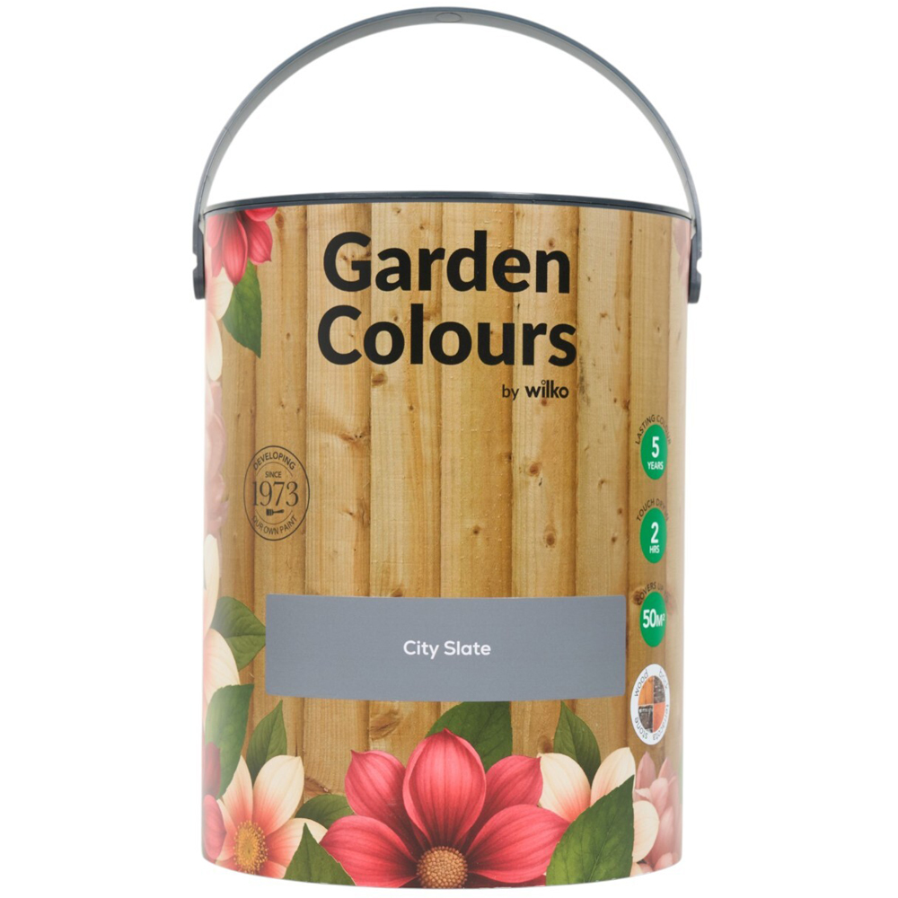 Wilko Garden Colours City Slate Wood Paint 5L Image 12