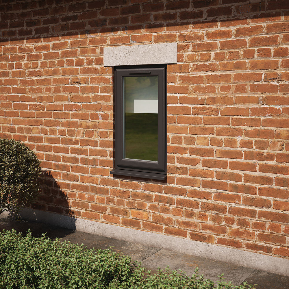Crystal Black and White RH Side Hung Clear Triple Glazed Window 610 x 820mm Image 2