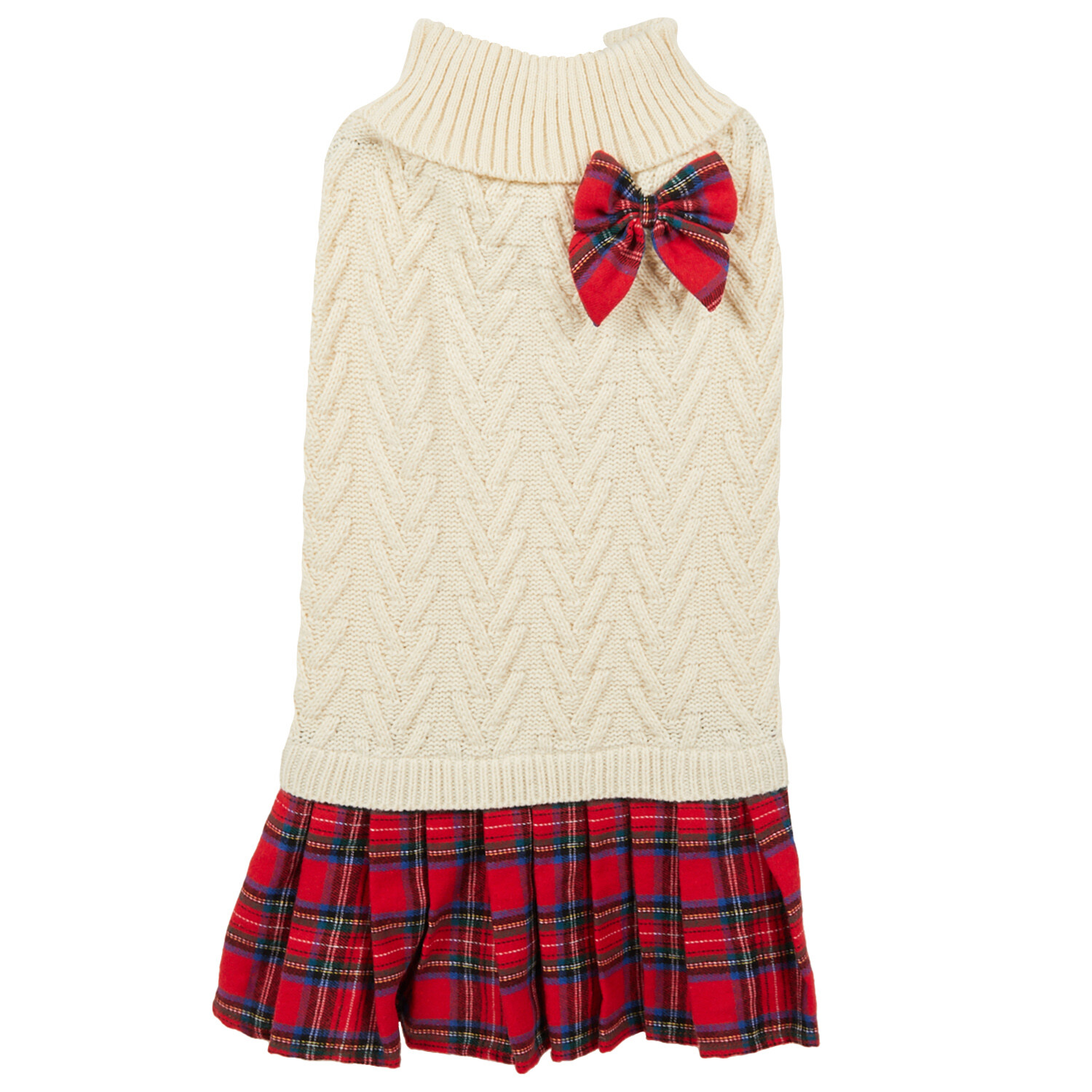 Winter Jumper Pet Dress - Cream / Extra Large Image 1