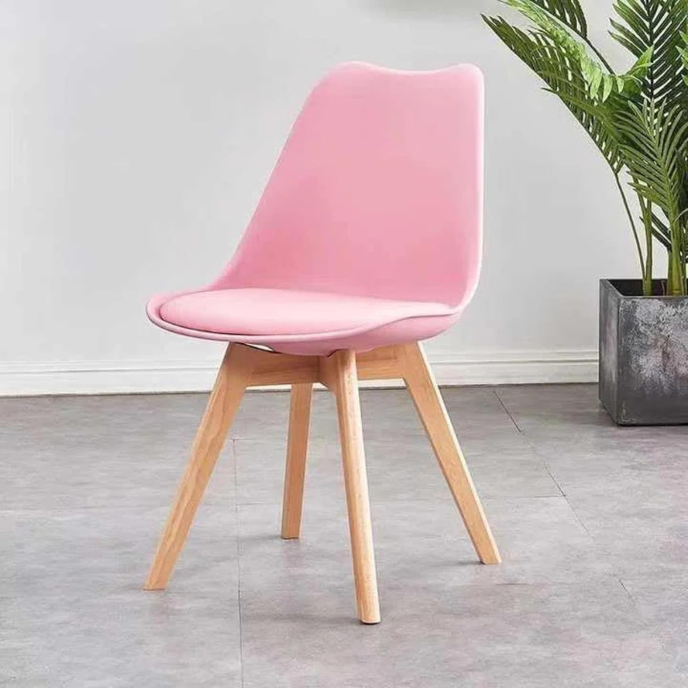 Life Interiors Lorenzo Pink Faux Leather Plastic Dining Chair Image 6