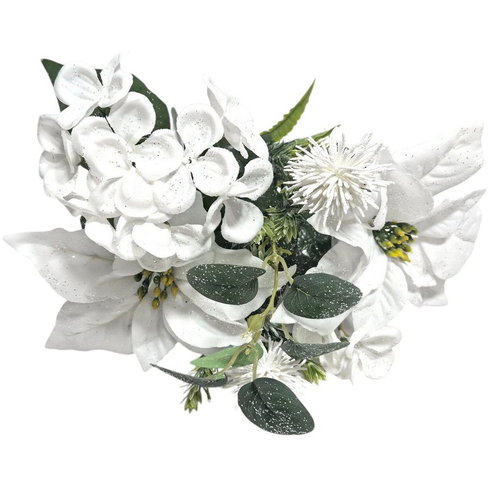 Poinsettia BouquetWhite or Pink Image 3