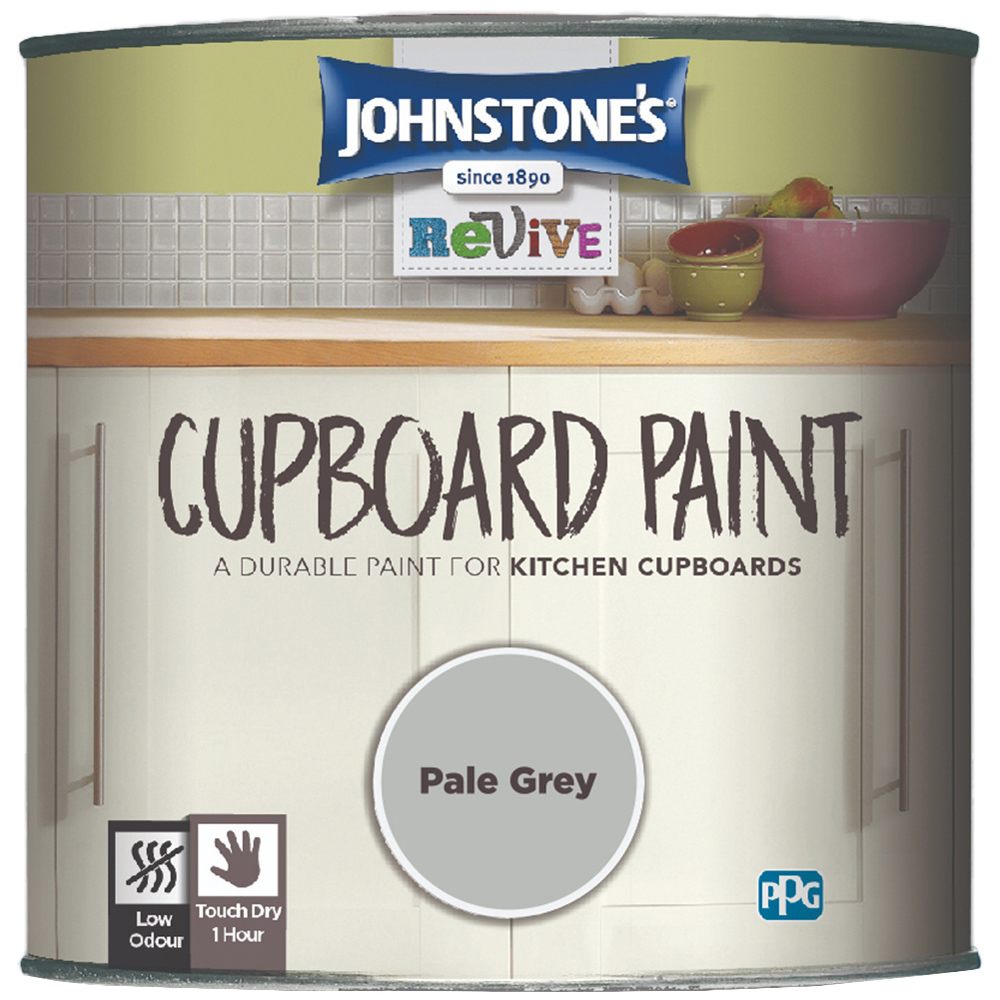 Johnstone's Kitchen Pale Grey Satin Cupboard Paint 750ml Image 2