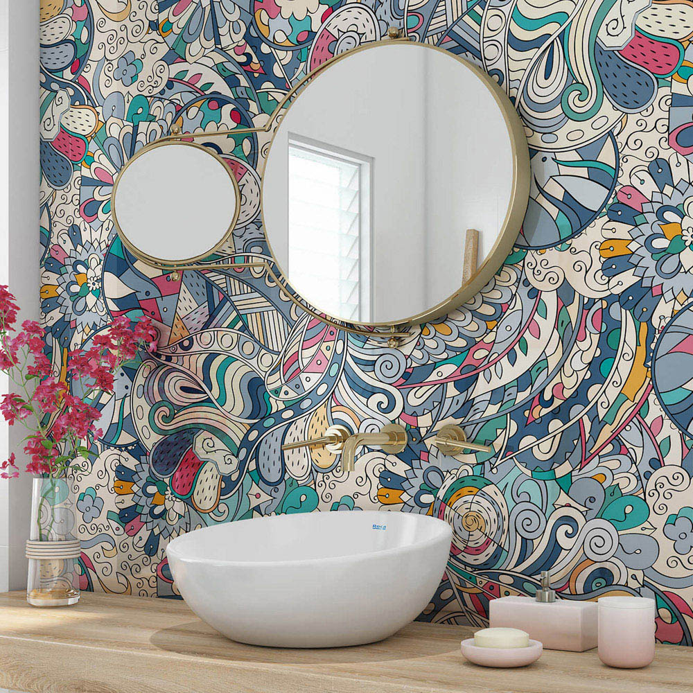 Splashbax Premium Artisan Colourful Doodle Di Bond Shower Panel 2400 x 800mm Image 6