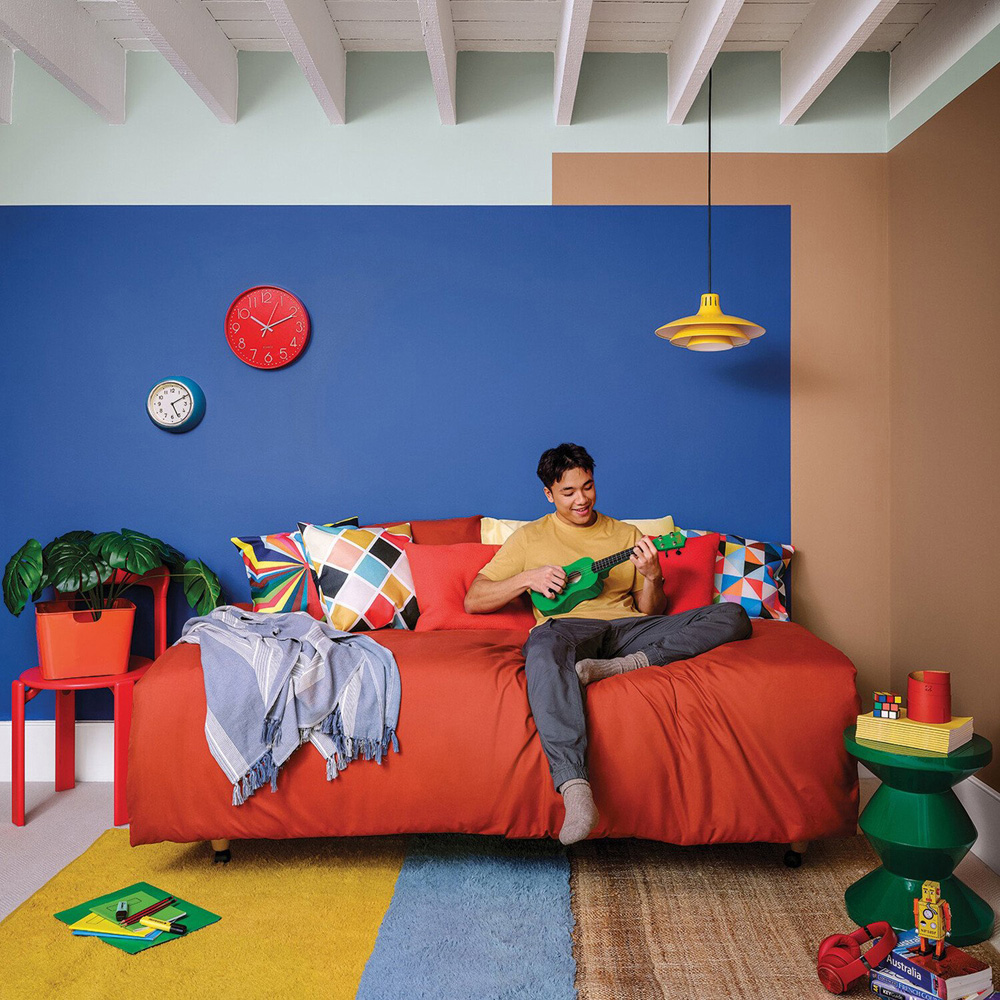 Crown Walls and Ceilings Bright Bluejay Matt Emulsion Paint 2.5L Image 4