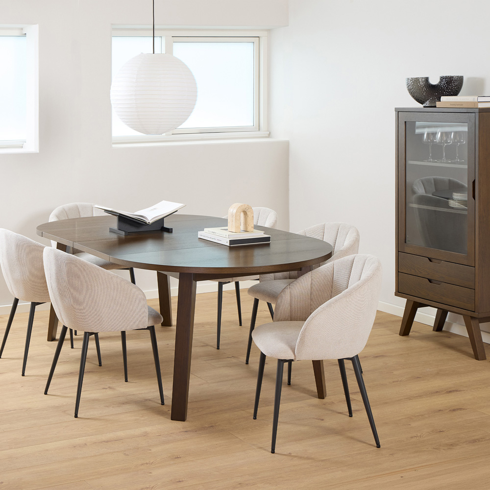 Furniture To Go A-Line Smoked Oak 6 Seater 120-220cm Extendable Round Dining Table Image 5