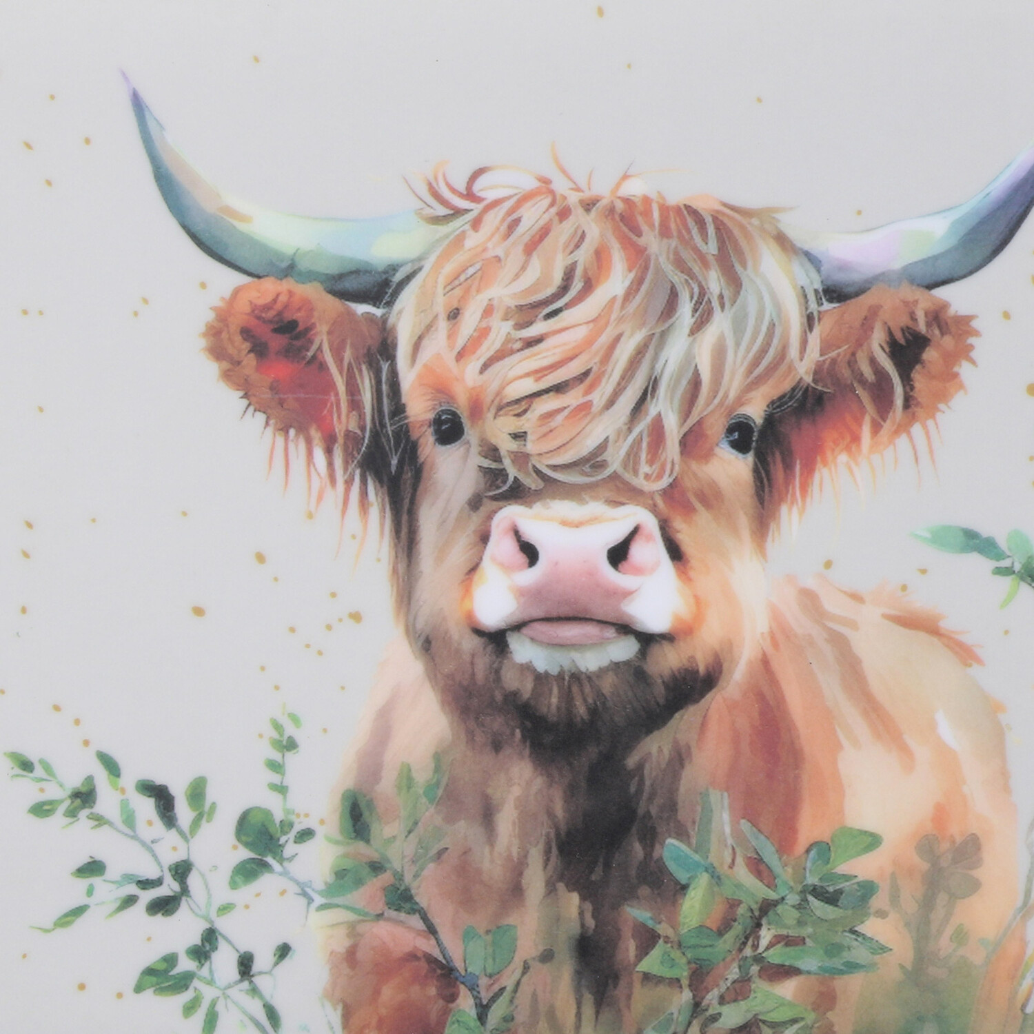 Highland Cow Tray - White / Long Drinks Tray Image 2