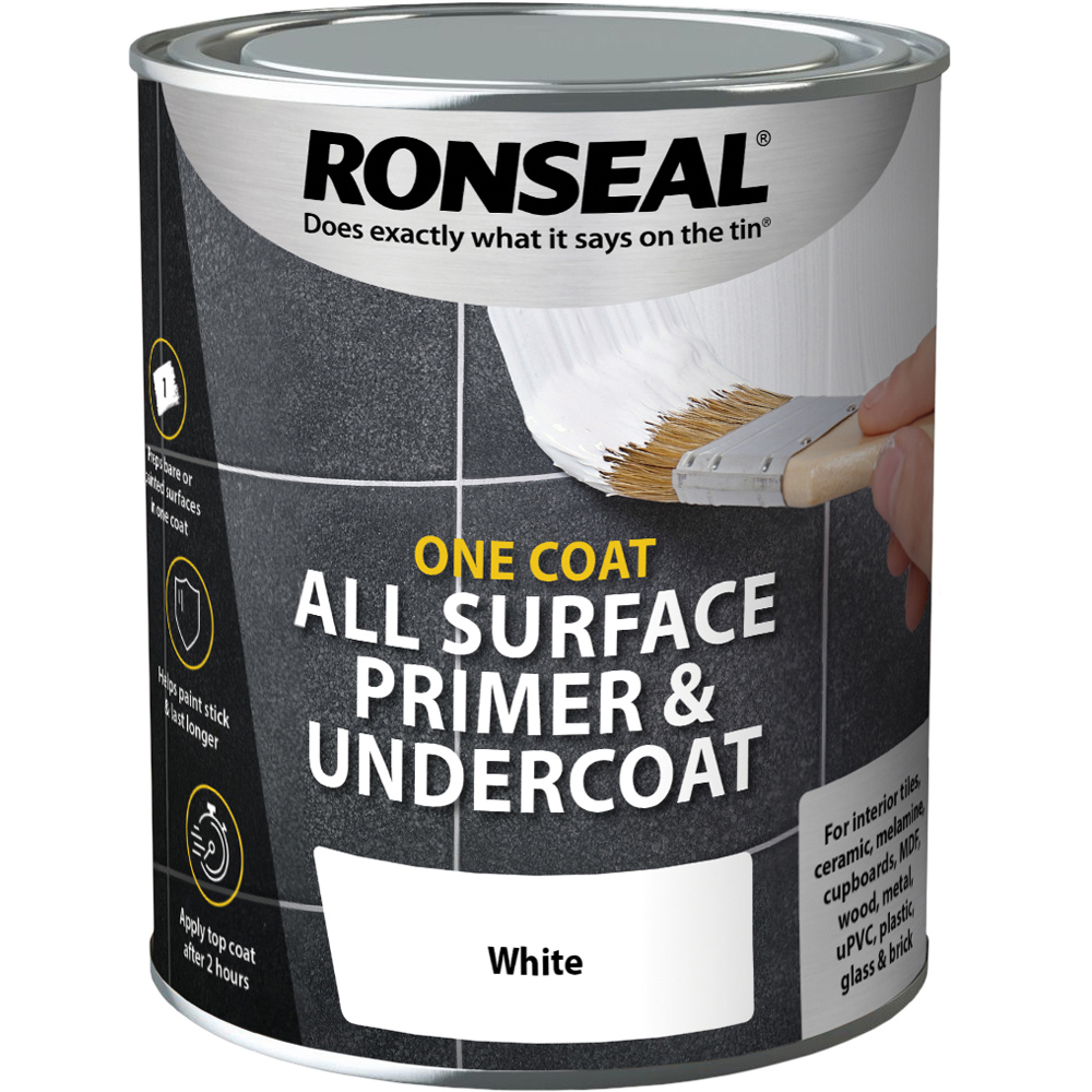 Ronseal All Surface White One Coat Primer & Undercoat 750ml Image 2
