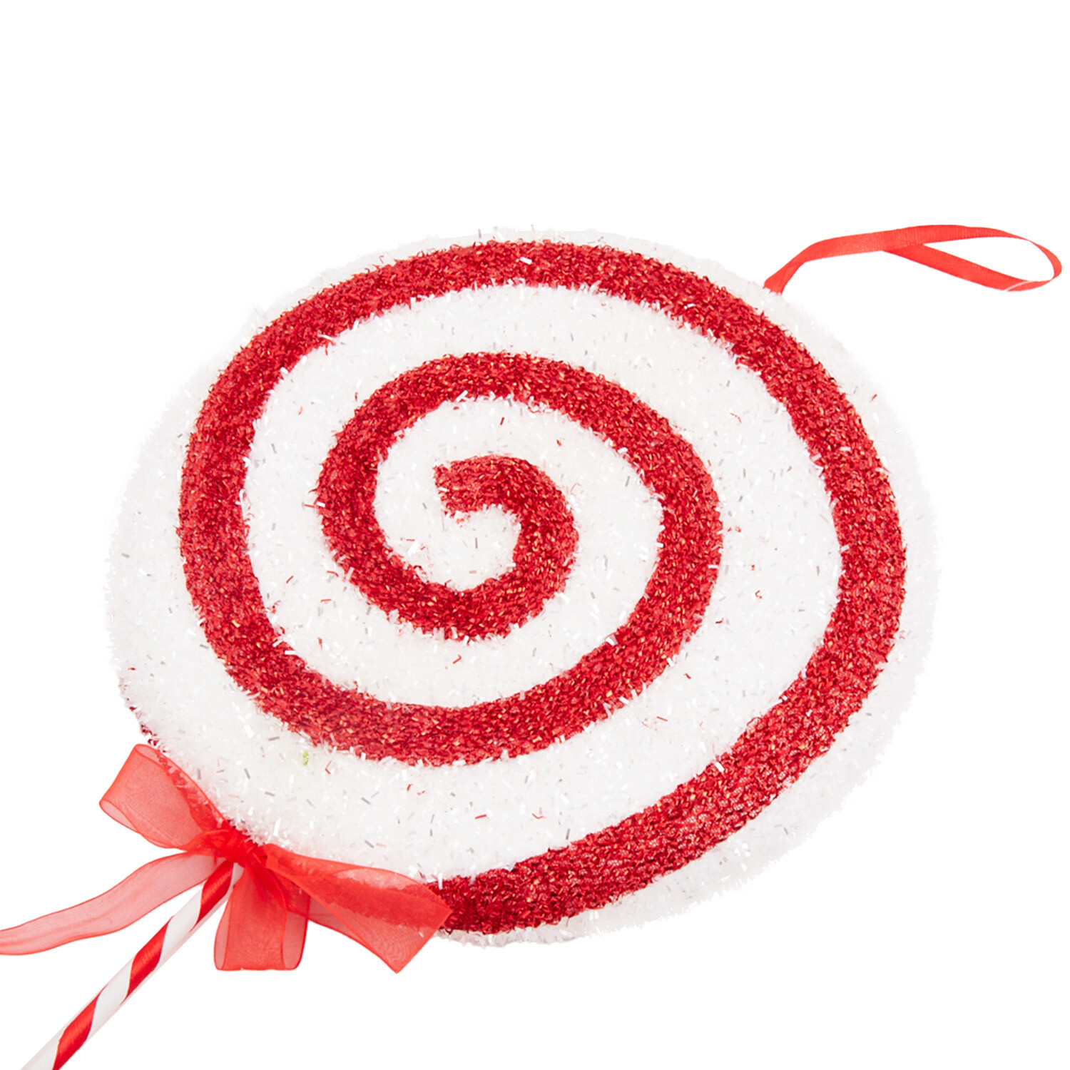 Spiral Candy Cane Lollipop Pick - Red Image 3