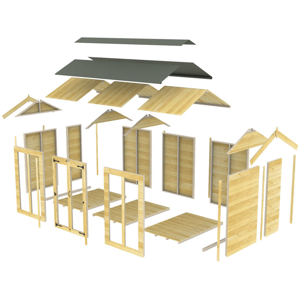DIY Sheds 18 x 8ft Tongue and Groove Timber Apex Summerhouse Image 3