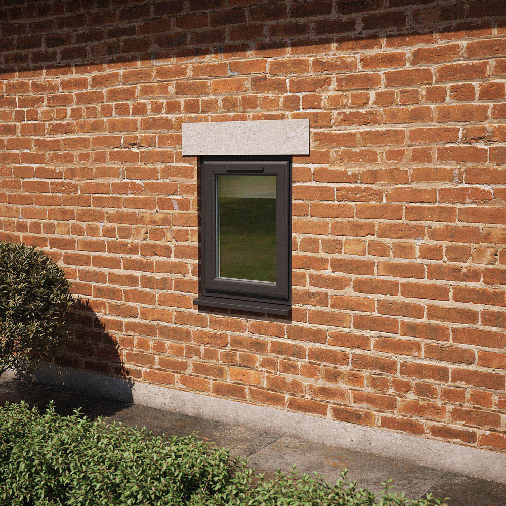 Crystal Black and White Top Hung Opener Clear Triple Glazed Window 610 x 610mm Image 2