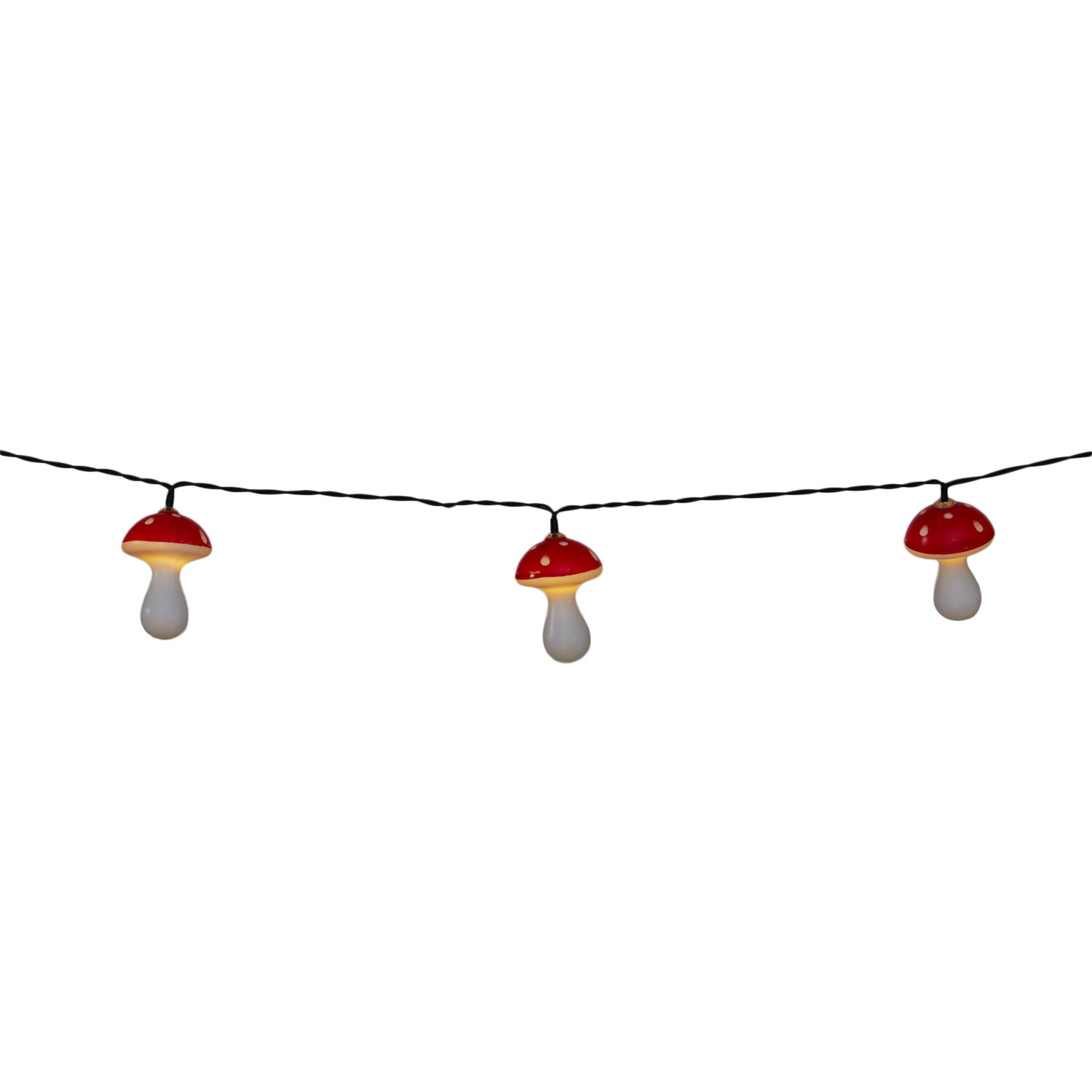 20 LED Solar Mushroom String Lights - Red Image 3