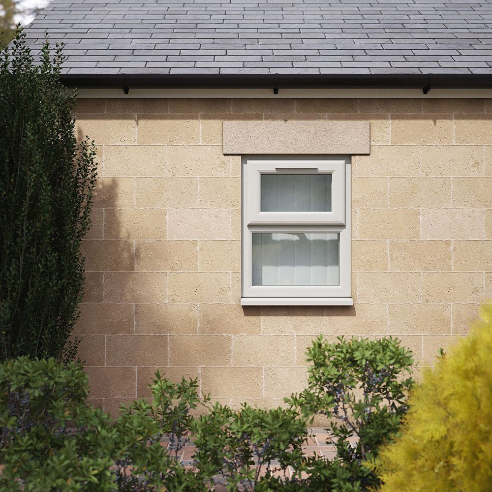 Crystal Agate and White Top Hung Over Fixed Light Clear Double Glazed Window 1190 x 965mm Image 5