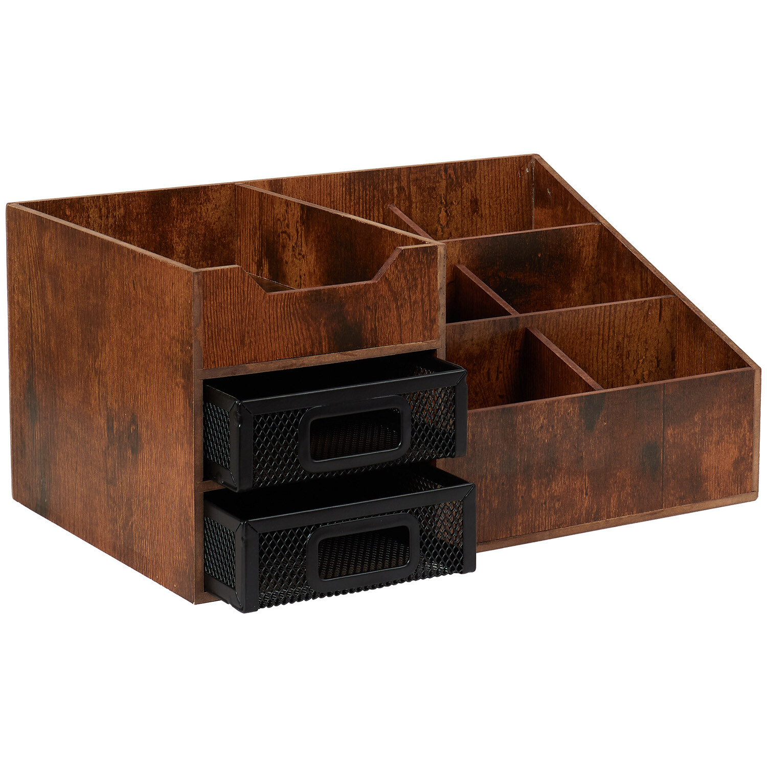 Bamboo Mesh Desk Organiser - Brown Image 4