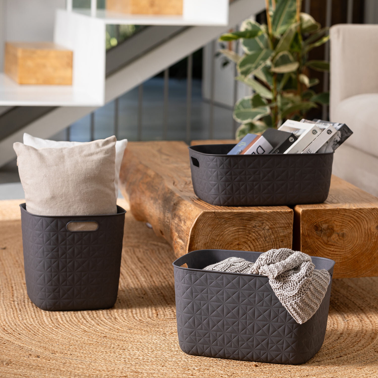 Curver Softex 19L Grey Storage Basket Image 4