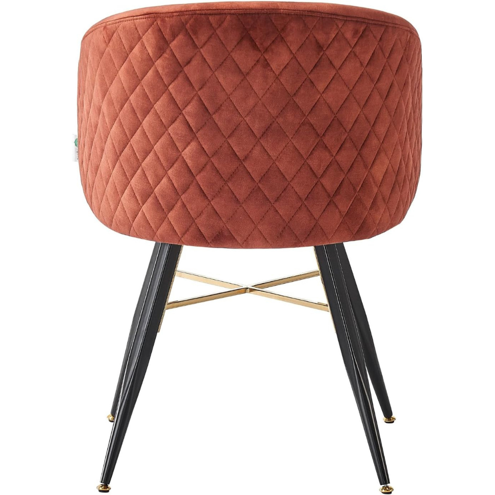 Life Interiors Vittorio Red Velvet Upholstered Dining Chair Set of 4 Image 3