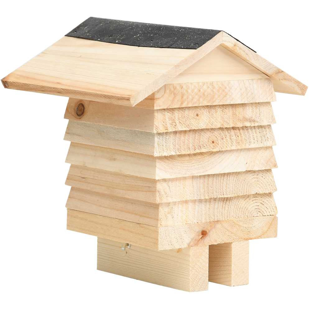 Walplus Solid Firwood Bee Hotel 22 x 20cm Image 4