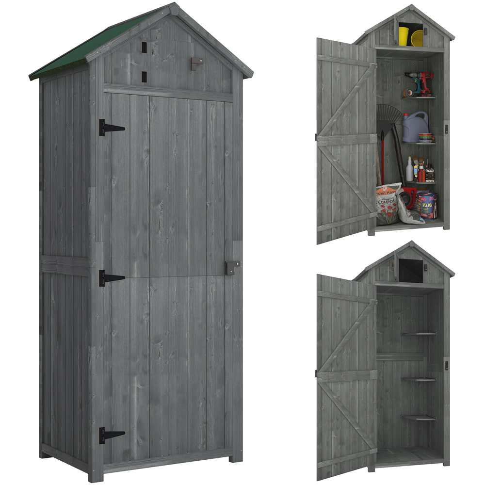 Outsunny 3 Shelve Tool House Shed Image 3