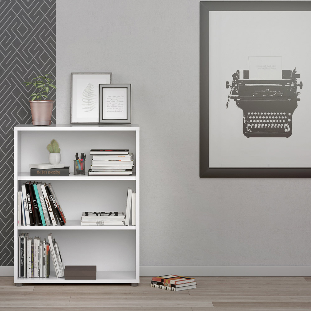 Furniture To Go Prima White 3 Shelf Bookcase Image 4