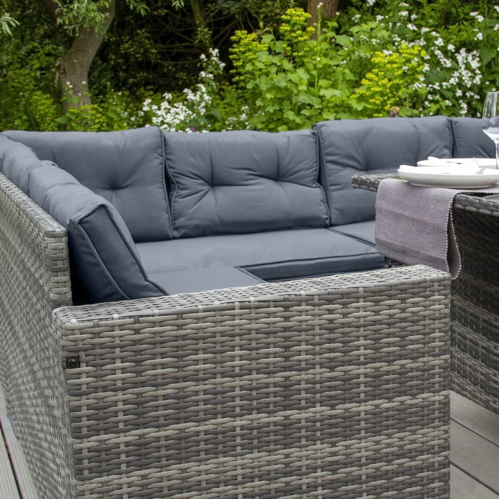 Jardi Grey Rattan 9 Seater Garden Corner Lounge Set Image 3
