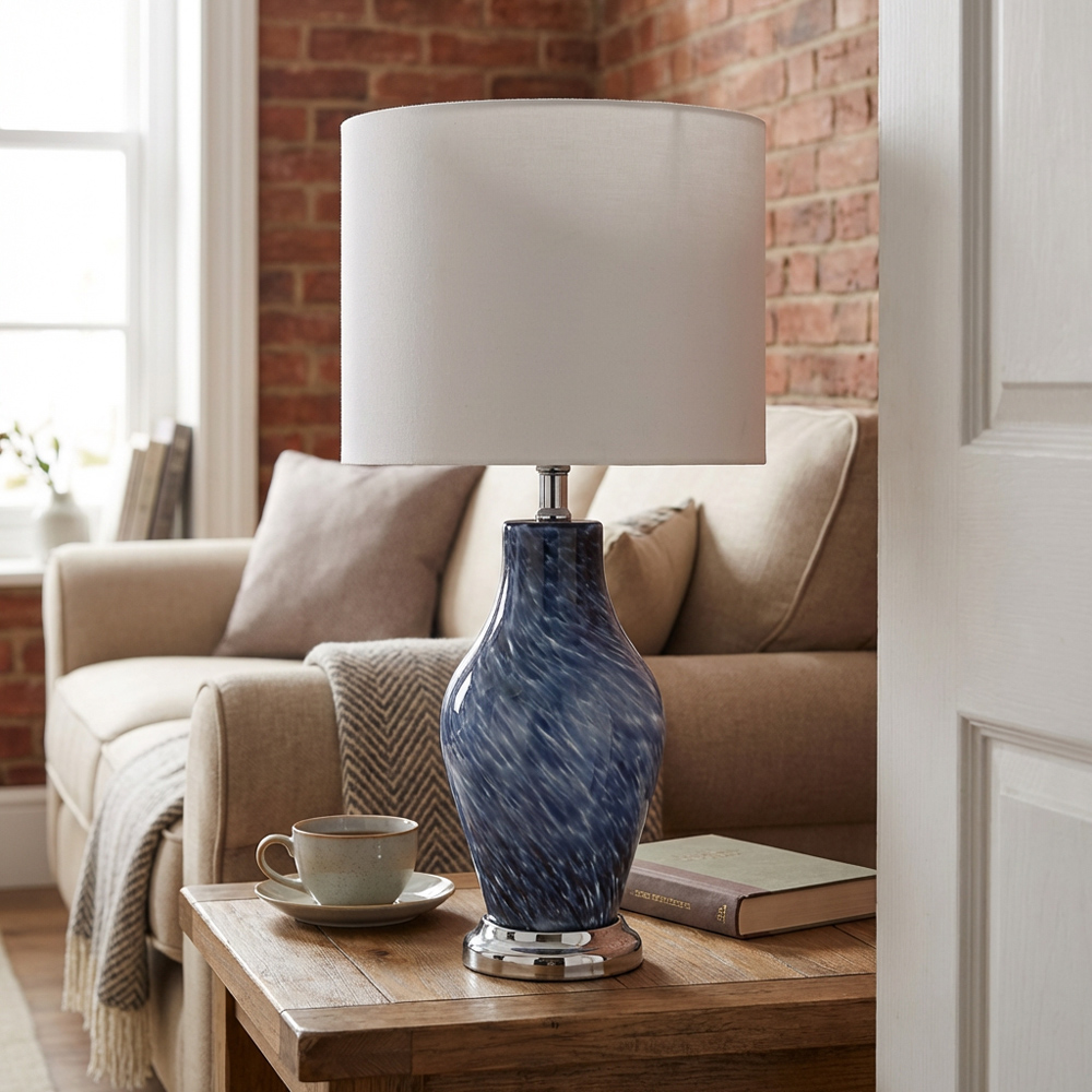 Adira Blue Table Lamp Image 2