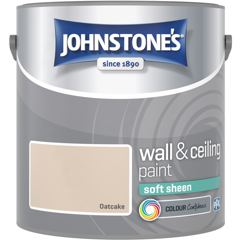Johnstone's Walls & Ceilings Oatcake Soft Sheen Paint 2.5L Image 2
