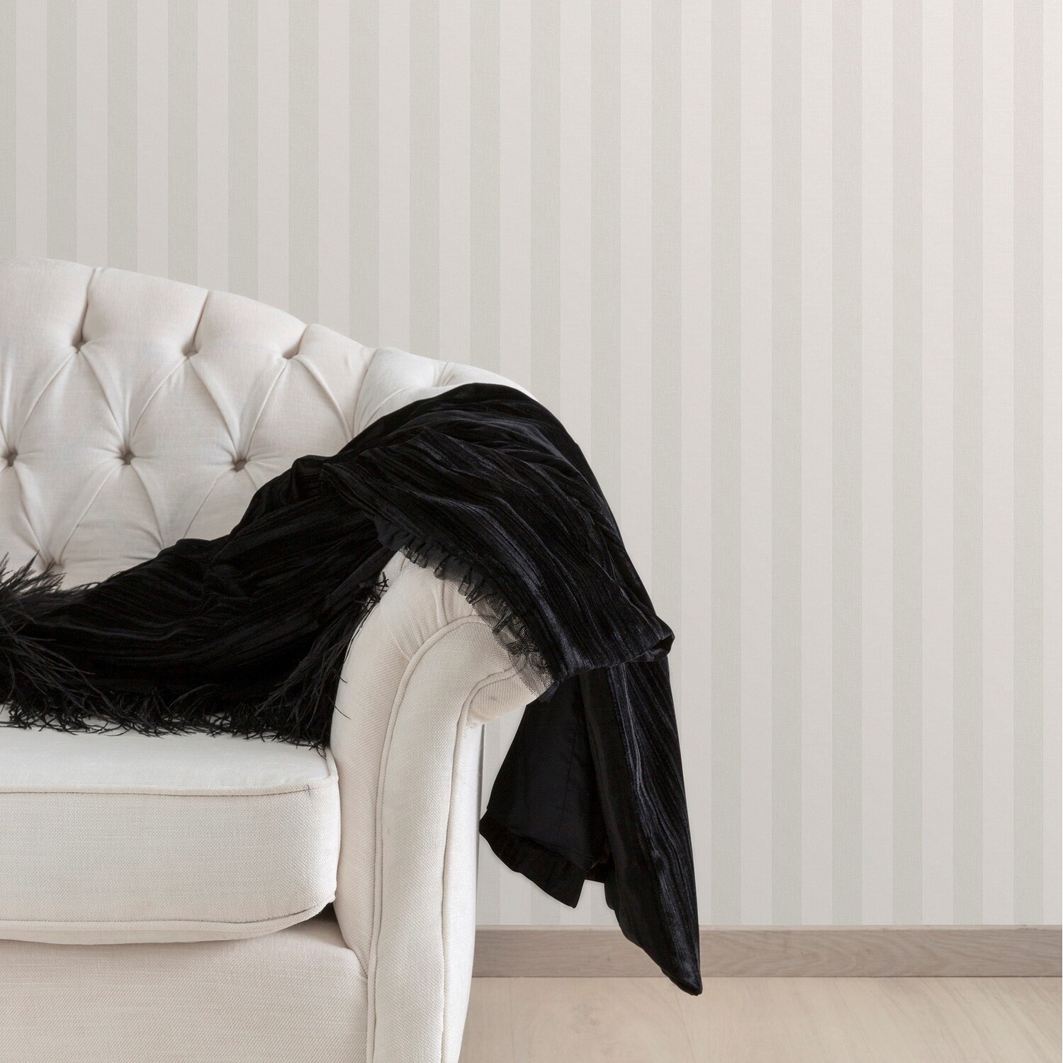 Sarafina Stripe Wallpaper - Beige Image 2