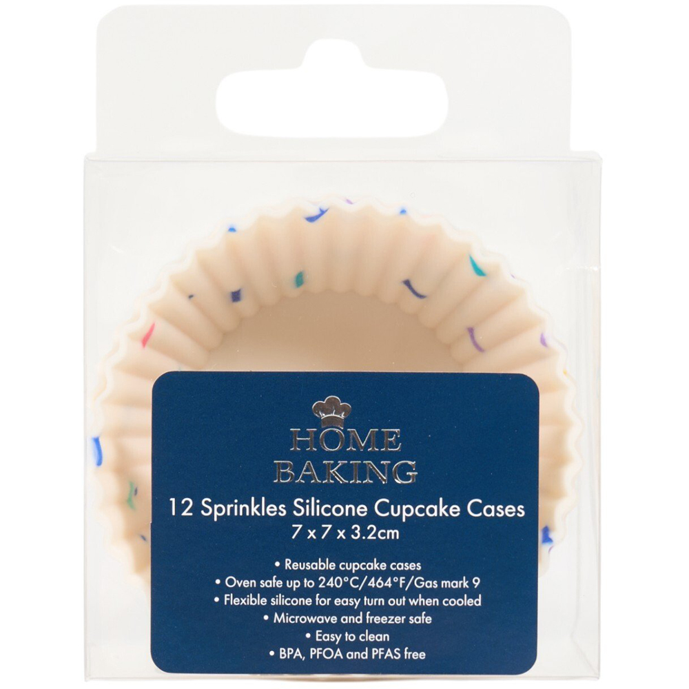 Set of 12 Sprinkles Silicone Cupcake Cases Neutral Image 4