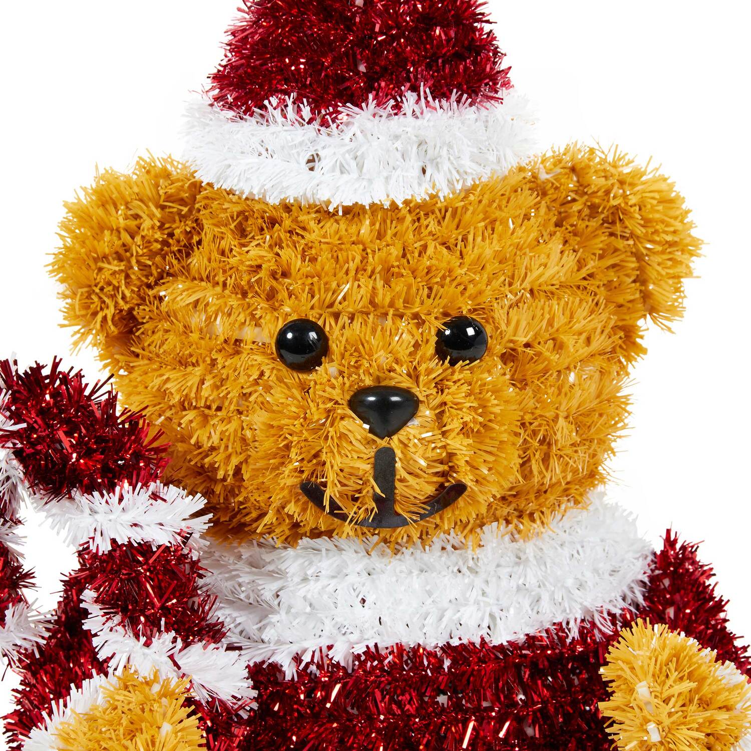 Tinsel Christmas Bear - Brown Image 5