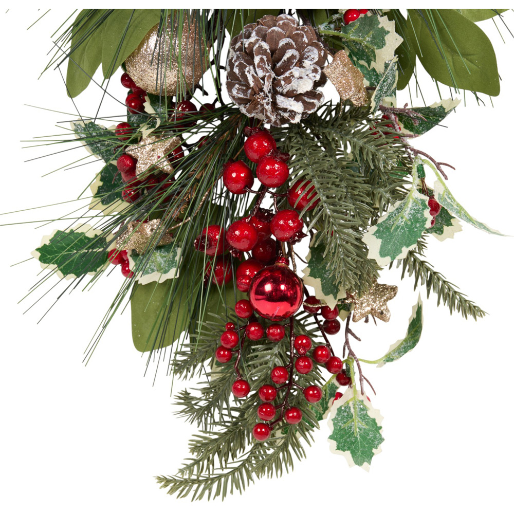 Traditional Poinsettia Bauble Door Drop Image 3