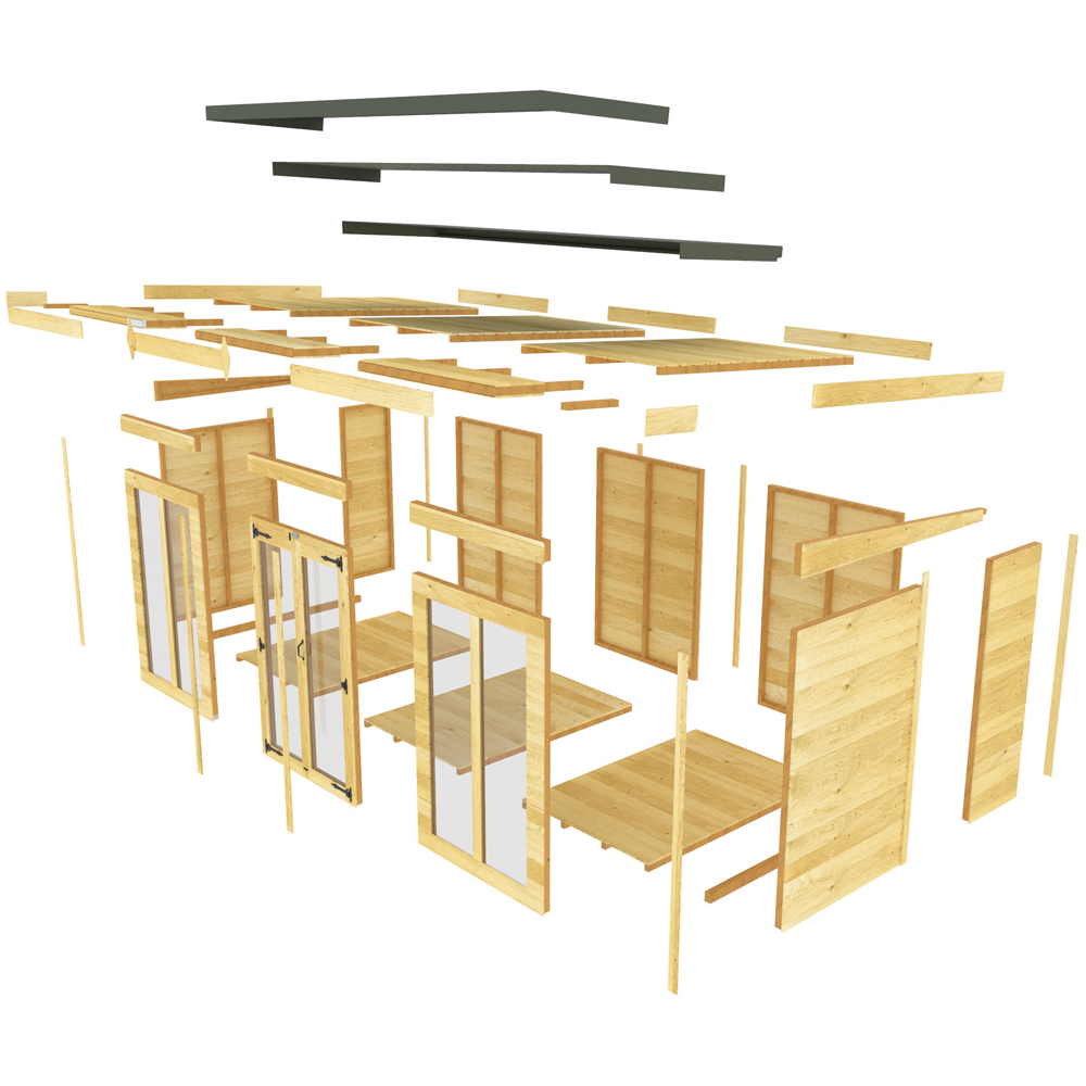DIY Sheds 8 x 5ft Tongue and Groove Timber Pent Summerhouse Image 3