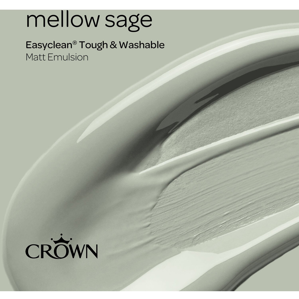 Crown Easyclean Mellow Sage Matt Emulsion Multisurface Paint 2.5L Image 6