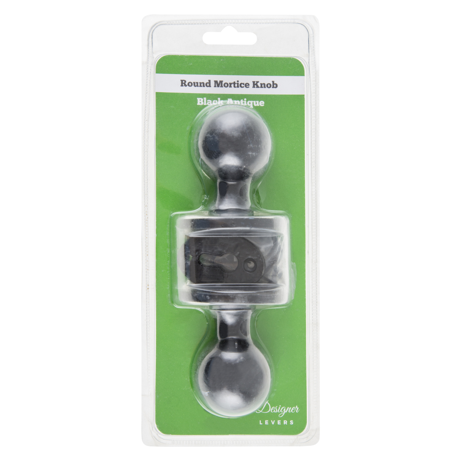 Hiatt Black Antique Mortice Knob 2 Pack Image 2