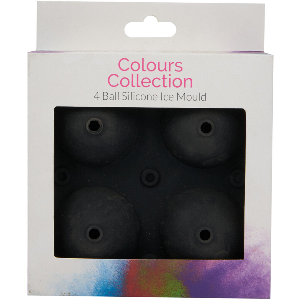 4-Ball Silicone Ice Mould - Black Image 5