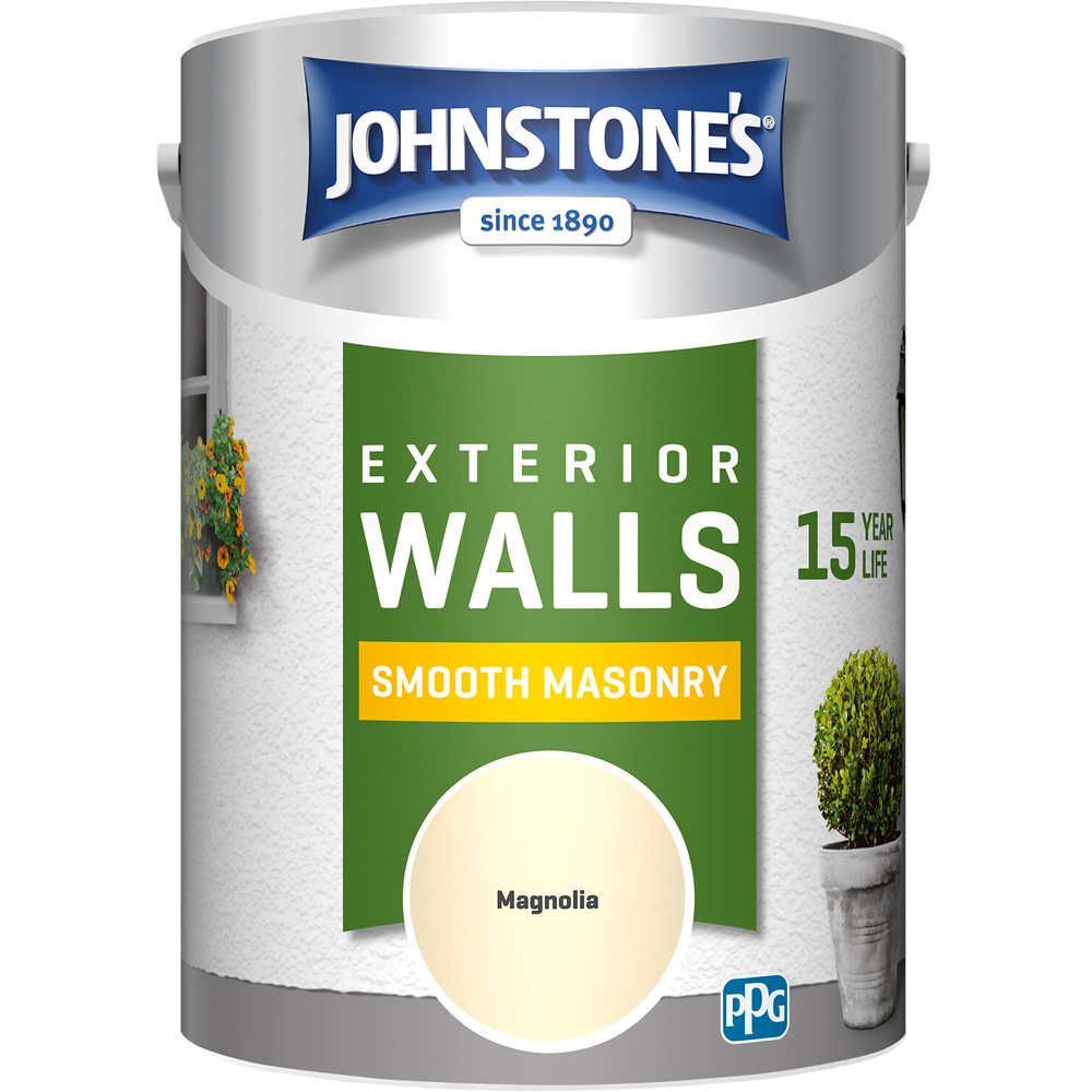 Johnstone's Smooth Masonry Magnolia Paint 5L Image 2