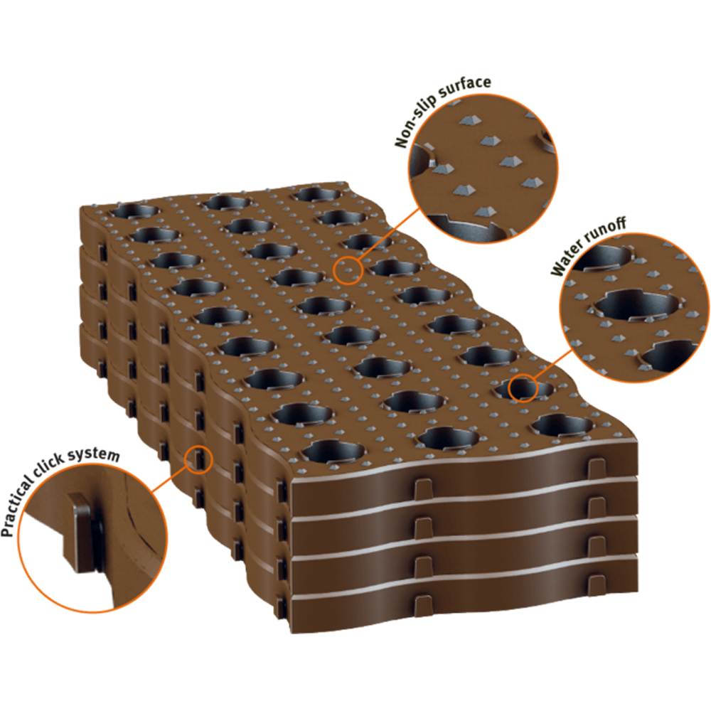 Garantia Maxi Garden Border Board Dark Brown 70 x 24cm 4 Pack Image 4