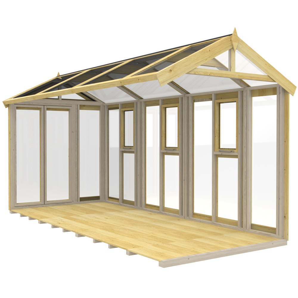 DIY Sheds Pressure Treated Tongue and Groove Timber and Glass 6 x 14ft Greenhouse Image 4