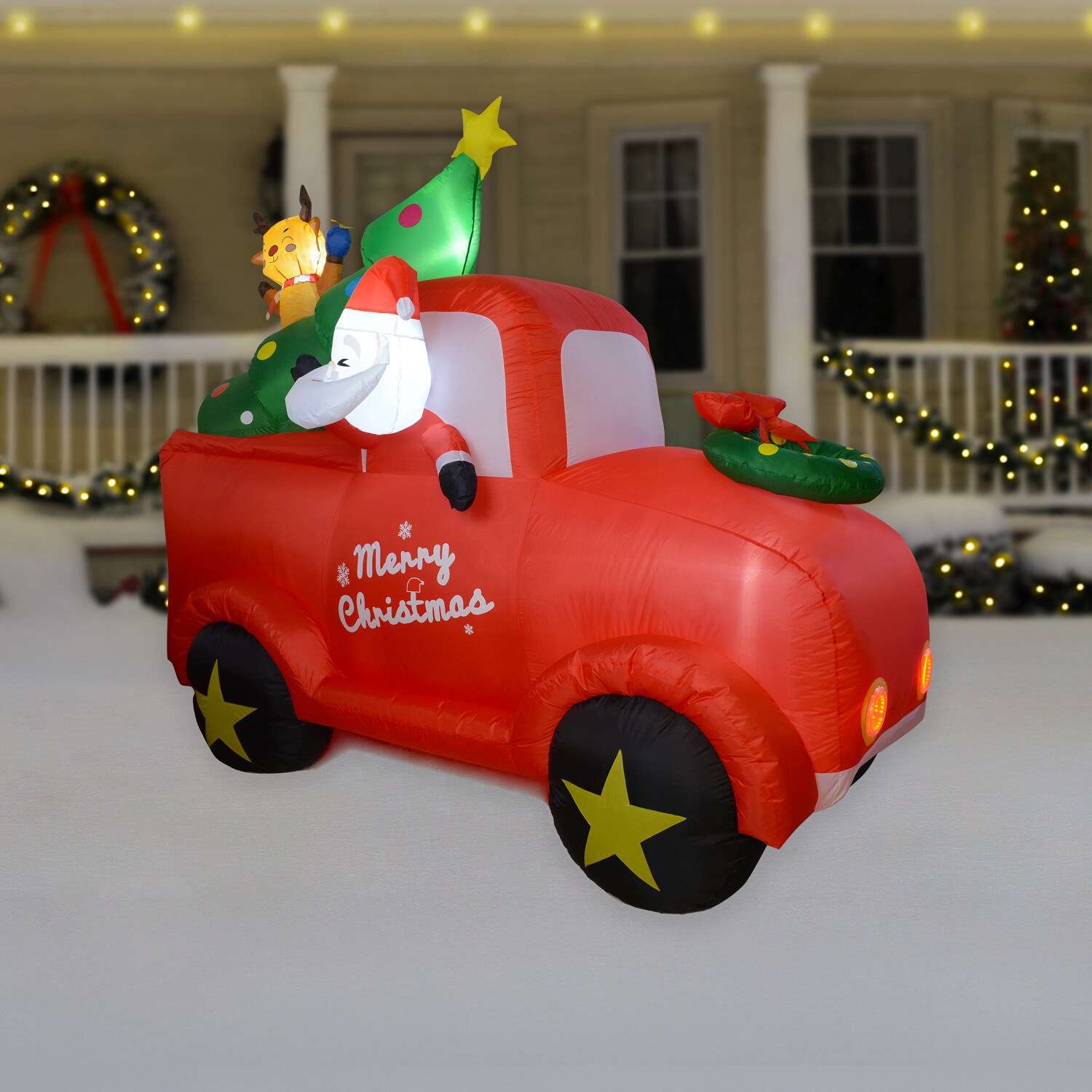 Inflatable Christmas Tree Truck - Red Image 2