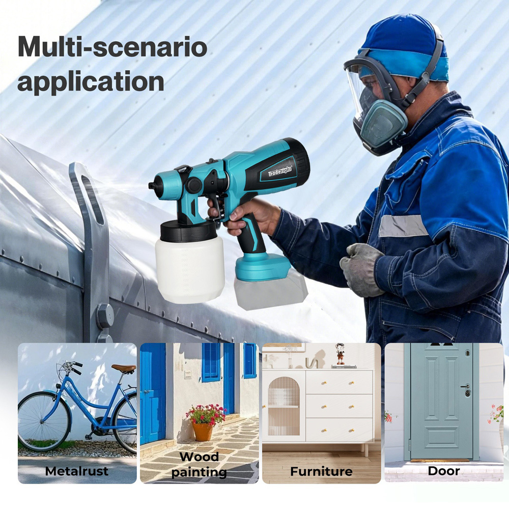 Traderight 1000ml HVLP Cordless Spray Gun 18V Image 6