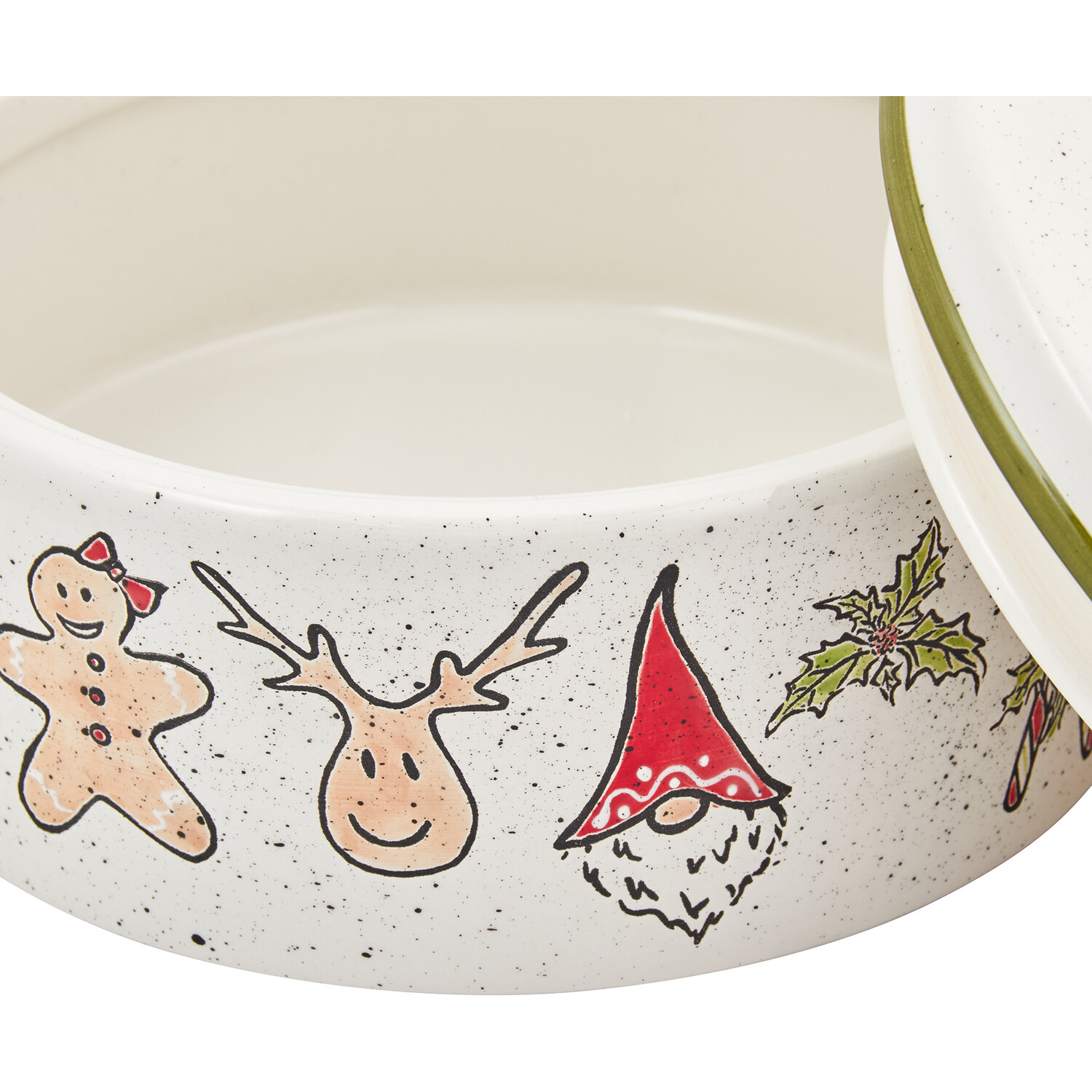Festive Stone Christmas Cake Tin - White Image 4