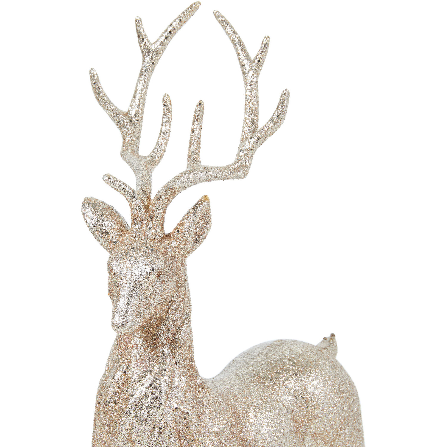 Gold Glitter Standing Reindeer - Gold Image 3