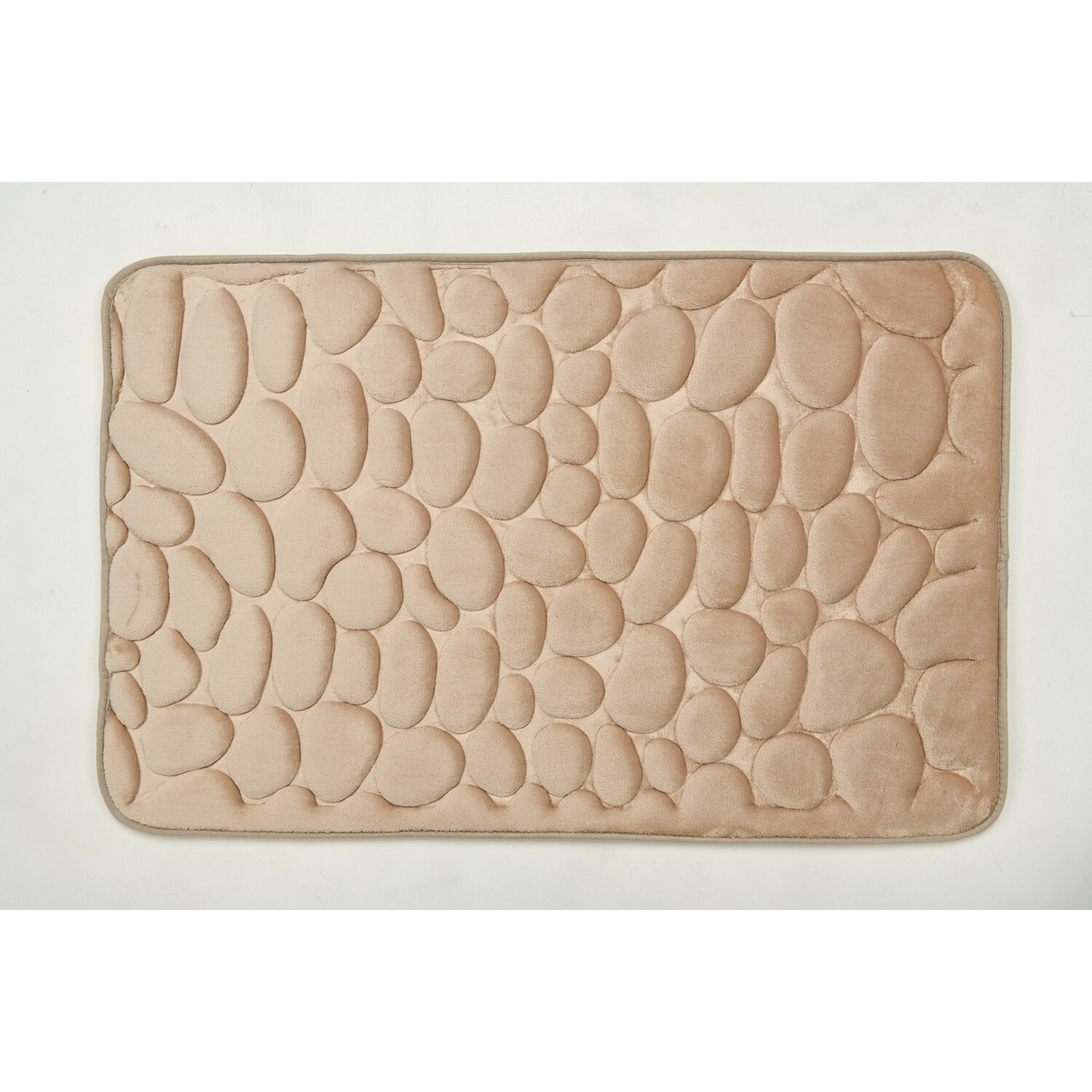 Pebble Bath and Pedestal Mat Set - Beige Image 3