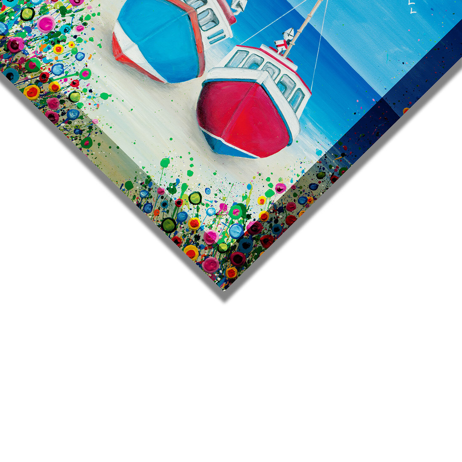 Jo Gough Bright Floral Nautical Canvas - Multicolour Image 6