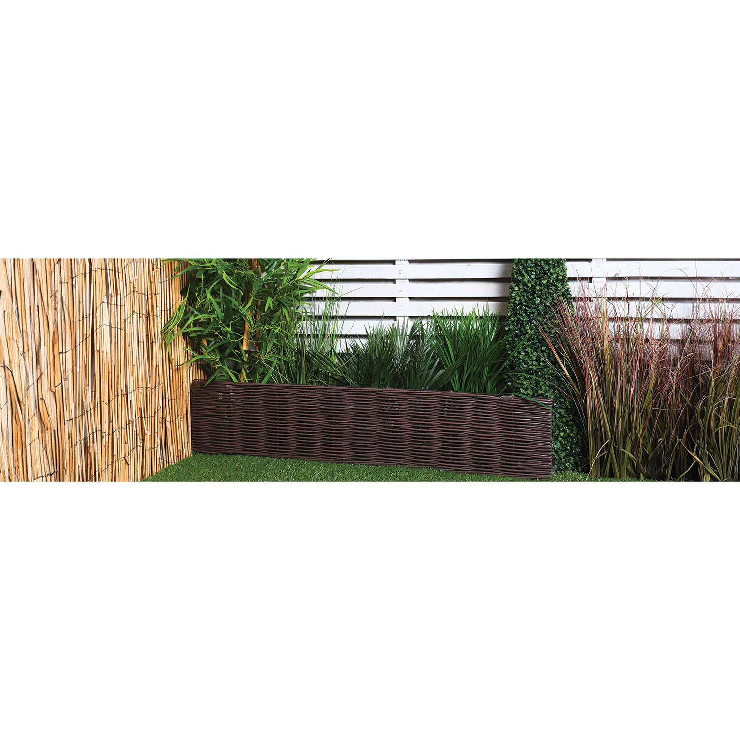 Faux Rattan Edging - Brown Image 2