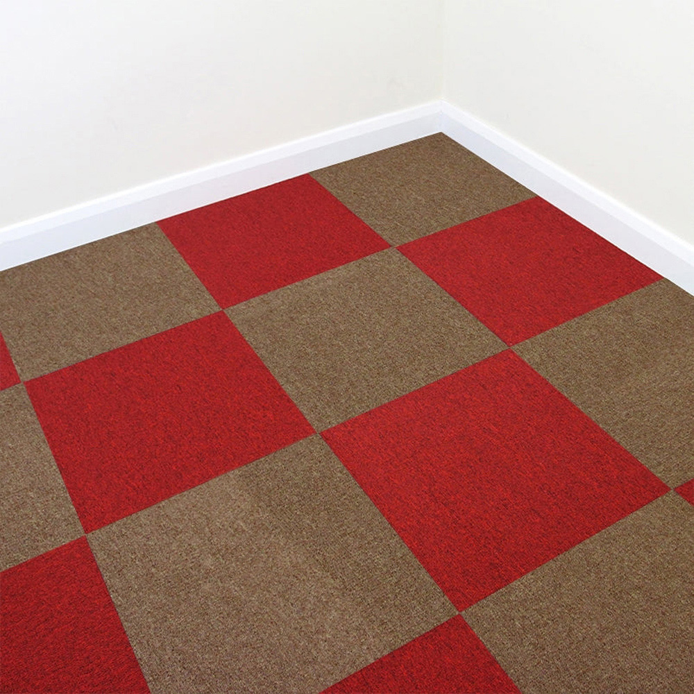 MonsterShop Scarlet Red and Sand Carpet Tile 40 Pack Image 2