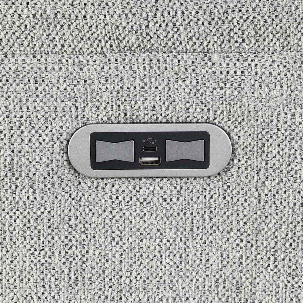 Allen 2 Seater Light Grey Power Recliner Sofa Image 3