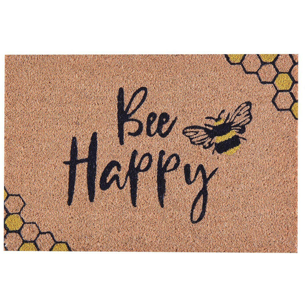 Single Botanical or Bee PVC Backed Doormat in Assorted styles Image 2