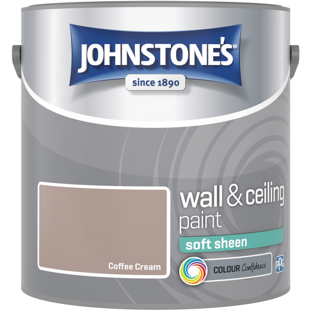 Johnstone's Walls & Ceilings Coffee Cream Soft Sheen Paint 2.5L Image 2