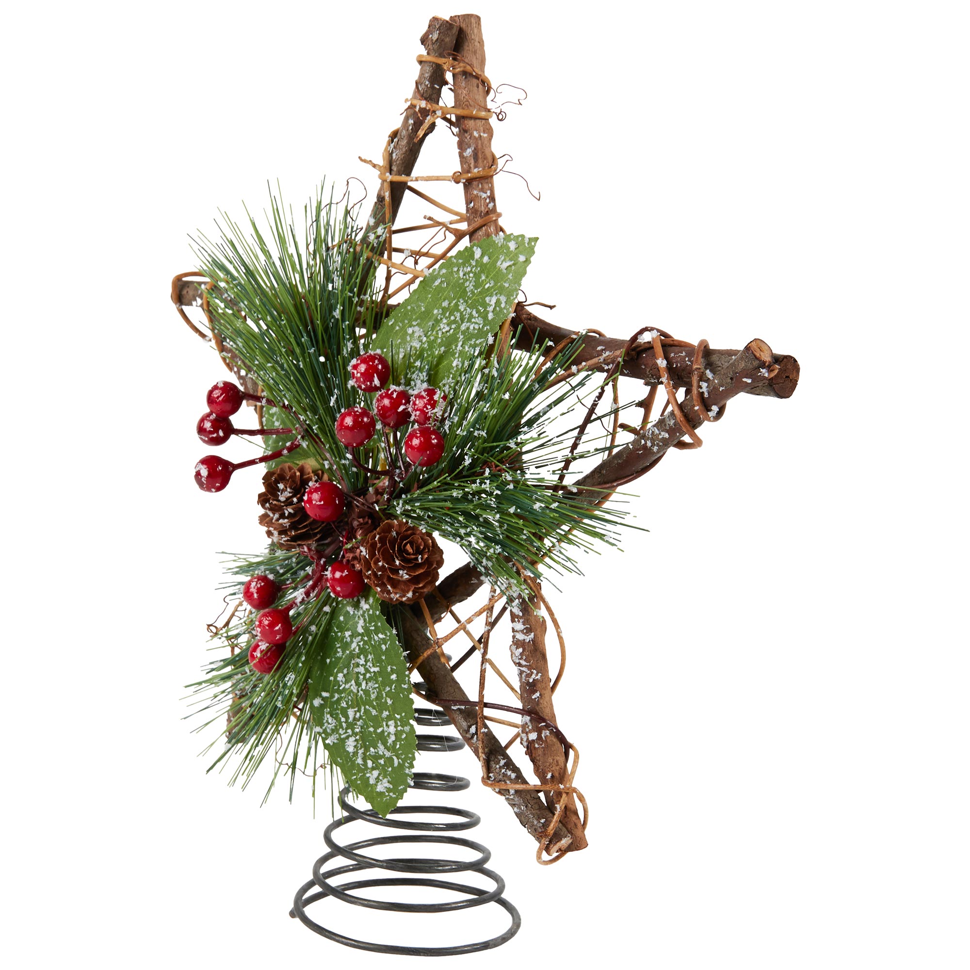 Rattan Star Tree Topper - Brown Image 3