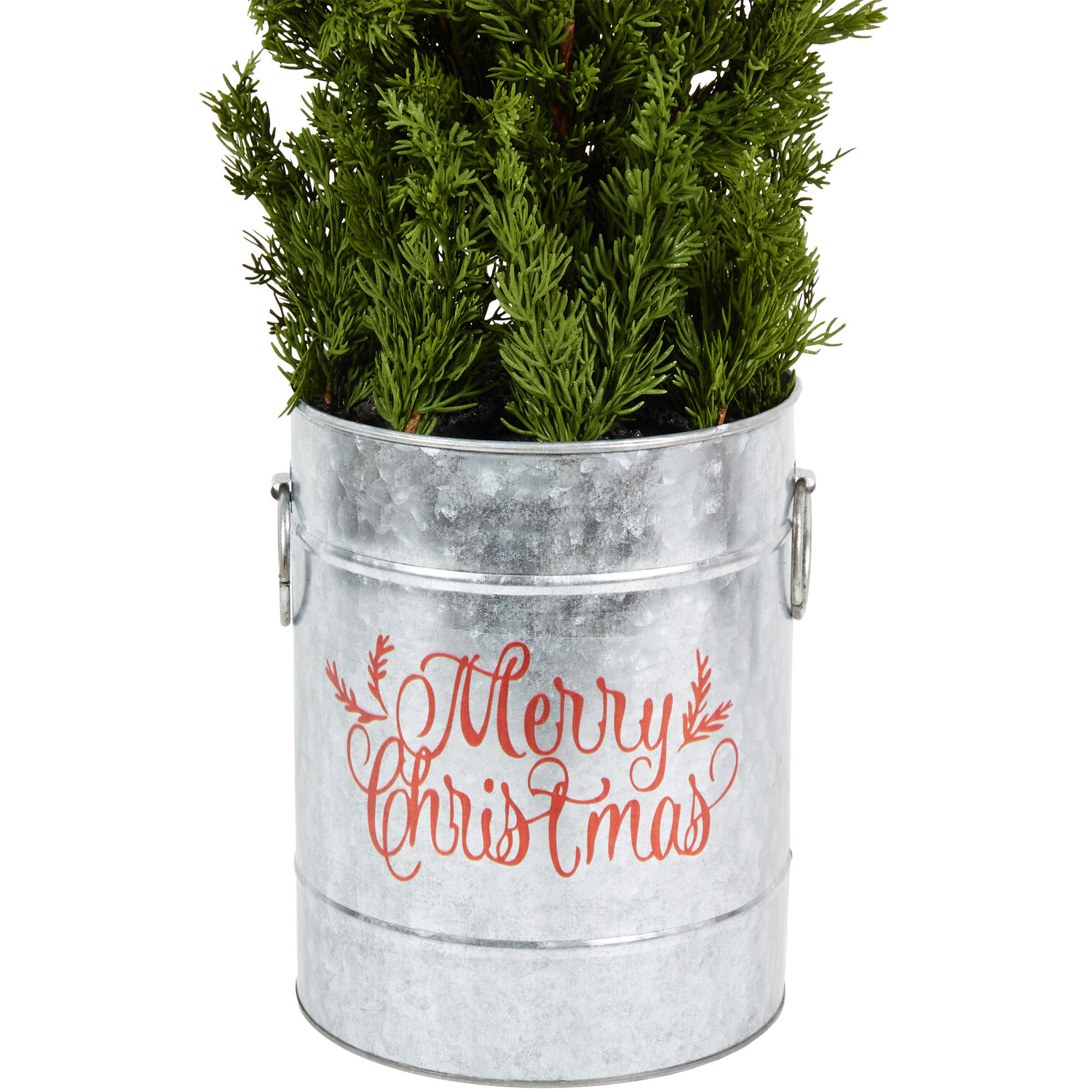 Merry Christmas Potted Tree 4ft - Green Image 2